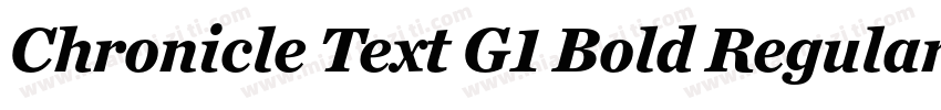 Chronicle Text G1 Bold Regular字体转换